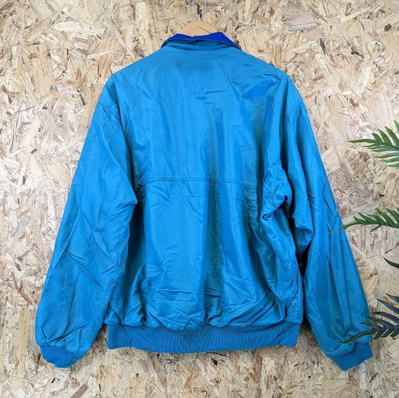Patagonia Shell Synchilla Jacket Turquoise Blue Fleece Lined Zip Pockets Large - Picture 2 of 6